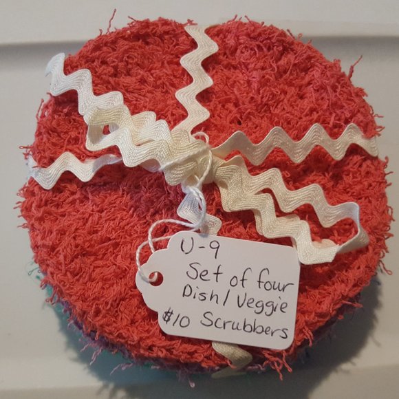 Four Hand Crafted Crocheted Colorful Reusable Dish or Vegetable Scrubby's!! - Picture 2 of 9